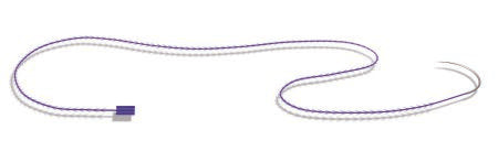 STRATAFIX Symmetric PDS Plus - Antibacterial Suture with Needle Absorbable Uncoated Violet Suture Monofilament Polydioxanone with Irgacare MP Antibacterial Suture Size 1 45 cm Suture 1-Needle 48 mm Length 1/2 Circle Taper Point Needle - SXPP1A400
