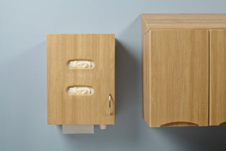 Midmark Synthesis Glove / Cup / Towel Dispenser Horizontal Mount 2-Box Dune 7 X 18 X 21-1/2 Inch Powder Coated Metal - D1X794