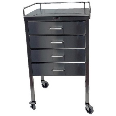 Mid Central Medical - Utility Table 16 X 20 X 34 Inch 304 Stainless Steel / 16 Gauge 4 Drawers - MCM523