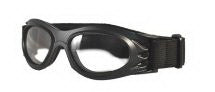Bar-Ray Atlantis Radiation Protection Goggles Wraparound Clear Tint Black Frame Elastic Strap One Size Fits Most - 62481BK