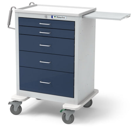 Waterloo Industries Anesthesia Cart Steel 24.5 X 29 X 43.5 Inch 5 Drawers Violet - UTGKU-33669-VIL