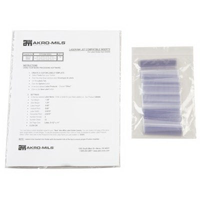 Akro-Mils Storage Bin Card Holder 3 X 13/16 Inch, Clear, Plastic - 29300