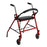 drive - Dual Release Folding Walker with Wheels and Seat Adjustable Height Aluminum Frame 300 lbs. Weight Capacity 29 to 38 Inch Height - 1239RD