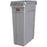Saalfeld Redistribution Slim Jim Trash Can 23 gal. Rectangular Gray LLDPE Open Top - FG354060GRAY