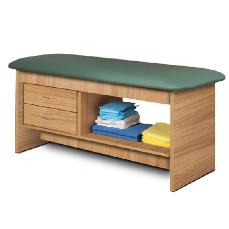 Clinton Industries Flat Top Straight Line Straight Line Treatment Table with Shelf and Two Drawers 400 Lbs. - 9313-30-1DC2DC3AC