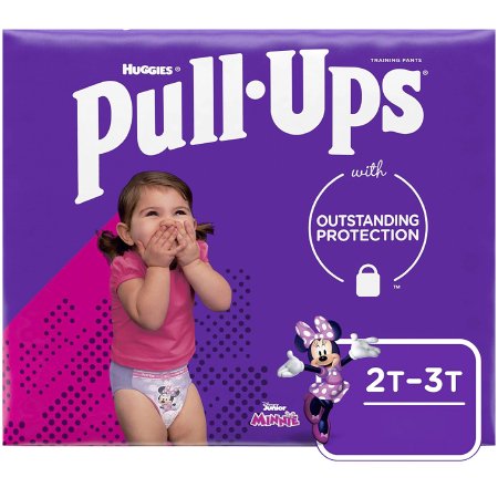 Pull-Ups Learning Designs - Female Toddler Training Pants Size 2T to 3T Disposable Heavy Absorbency - 45121