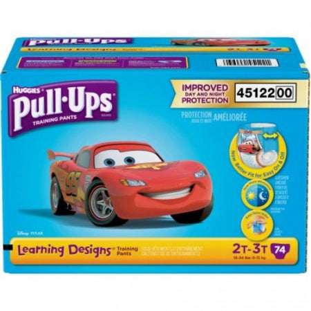 Kimberly Clark Pull-Ups Learning Designs Toddler Training Pants Pull On 2T to 3T Disposable Heavy Absorbency - 45138