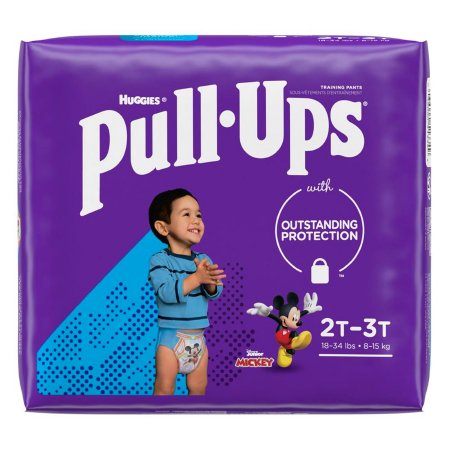 Pull-Ups Learning Designs - Male Toddler Training Pants Size 2T to 3T Disposable Heavy Absorbency - 45122