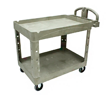 Saalfeld Redistribution 4520-88 Series Utility Cart 25.9 X 33.2 X 45.2 Inch 2 Shelves Beige - FG452088BEIG