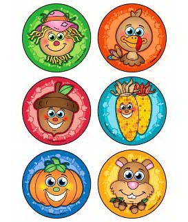 Medibadge Kids Love Stickers 90 Per Unit Happy Fall Faces , Assorted Sticker - F2074P