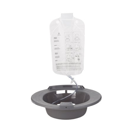 McKesson - Sitz Bath Round Graphite Plastic 2000 mL Bag Graduated, 500 mL Increments up to 2000 mL - 56-80102