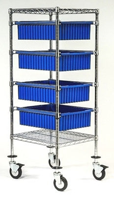 Lakeside Manufacturing Bin Cart 21 X 24 X 45 Inch Gray - R212439DBC-4G