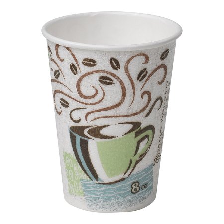 Saalfeld Redistribution Dixie PerfecTouch Drinking Cup 8 oz. Coffee Haze Print Paper Disposable - 5338CD