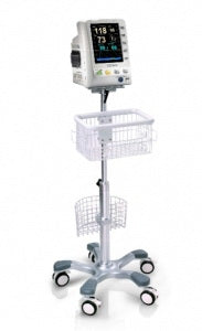 Edan USA Center Pole Trolley With Basket and Locking Caster For Cadence, Cadence II, F6 and F9 Fetal Monitors - T-207