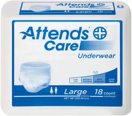 Attends Care - Unisex Adult Absorbent Underwear Pull On with Tear Away Seams Large Disposable Moderate Absorbency - APV30100