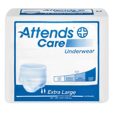 Attends Care - Unisex Adult Absorbent Underwear Pull On with Tear Away Seams X-Large Disposable Moderate Absorbency - APV40100
