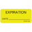 MedVision - Pre-Printed Label Auxiliary Label Yellow Paper Expiration Black Quality Control Label 1X 2-1/4 Inch - MV04FC1588
