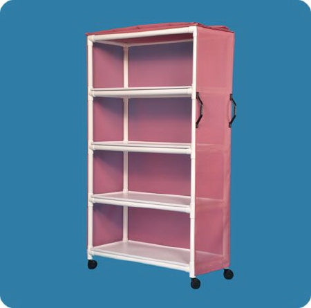 IPU Value Line 4 Shelf Linen Cart 3TW Caster 65 lbs. - VL LC4 L