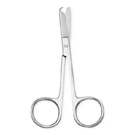 Centurion - Stitch Scissors Littauer 4-1/2 Inch Length Floor Grade Stainless Steel Sterile Finger Ring Handle Blunt Tip / Blunt Tip - Medline - 66215