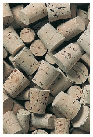 Fisher Scientific Fisherbrand Cork Stopper 0.63 X 2.06 cm, 4, Natural, Laboratory Grade, 4 Stopper, 1.6 Top X 1.19 cm Bottom dia. - 07781G