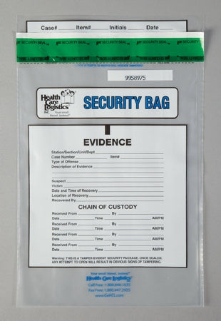 Health Care Logistics Health Care Logistics Patient Belongings Bag 9 X 12 Inch Polyethylene Tamper Evident Tape Closure Clear - 11312