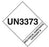 Uline - Pre-Printed Label Warning Label White Paper UN3373 Biological Substance Category B Black Shipping Lab/Specimen 4 X 4-3/4 Inch - S12521