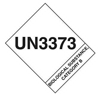 Uline Uline Pre-Printed Label Warning Label UN3373/Biological Substance/Category B Red 4 X 4-3/4 Inch - S12521