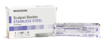 McKesson Brand - Surgical Blade Stainless Steel No. 10 Sterile Disposable Individually Wrapped - 16-63610