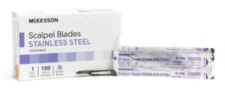 McKesson McKesson Surgical Blade Stainless Steel Size 15 Sterile Disposable Individually Wrapped - 1642