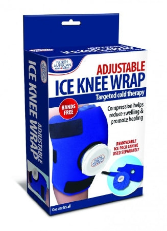Jobar International North American Health & Wellness Ice Wrap Knee One Size Fits Most 9 X 5-1/2 X 2-3/8 Inch Reusable - JB6411