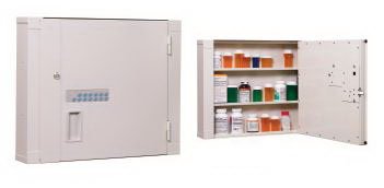 Lakeside Manufacturing - High Security Storage Narcotics Cabinet Steel 3 Shelves Electronic Lock / Key Lock Override - LHS-120
