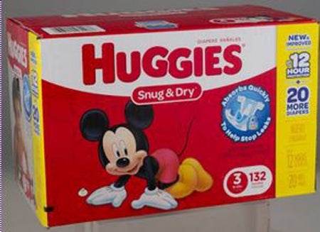 Kimberly Clark Huggies Snug & Dry Baby Diaper Tab Closure Size 3 Disposable Heavy Absorbency - 10517