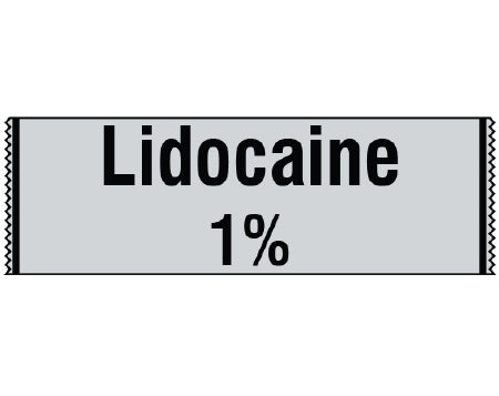 Shamrock Scientific Shamrock Pre-Printed Label Anesthesia Label Lidocaine / 2% Gray 1/2 X 500 Inch - SA-3003