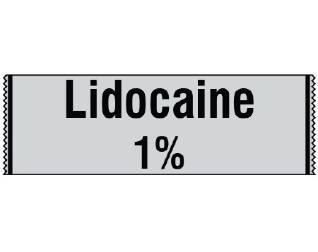 Shamrock - Drug Label Anesthesia Label Lidocaine / 2% Gray 1/2 X 1 Inch - SA-3003