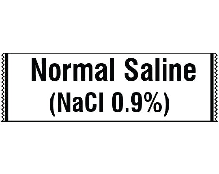 Shamrock Scientific Shamrock Pre-Printed Label Anesthesia Label NORMAL SALINE / (NaCl 0.9%) White 1/2 X 500 Inch - SA-3242