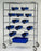 Lakeside Manufacturing Catheter Procedure Cart 24 X 48 X 78 Inch 9 Shelves Blue Bin - R244872CPBC-B