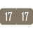 Tabbies Pre-Printed Label Chart Tab 17|17 Gray 3/4 X 1-1/2 Inch - 94617