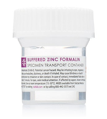 StatClick - Prefilled Formalin Container 10 mL Fill in 20 mL (0.67 oz.) Screw Cap Warning Label NonSterile - BFZ0507