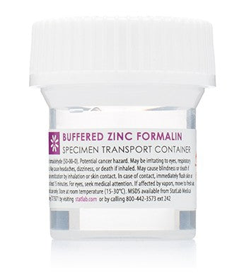 StatClick - Prefilled Formalin Container 20 mL Fill in 40 mL (1.35 oz.) Screw Cap Warning Label NonSterile - BFZ0115