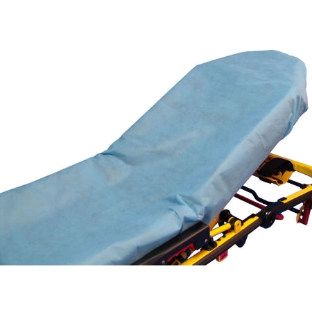 SureFit - Stretcher Sheet Fitted Sheet 34 W X 84 L Inch Blue Impervious Nonwoven Polypropylene Disposable - 90-BIS3484