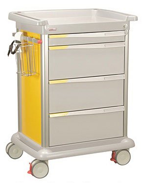 Lakeside Manufacturing Medication Cart 25-1/2 X 33 X 44-3/4 Inch 4 Drawers Royal Blue - PRE30-1B