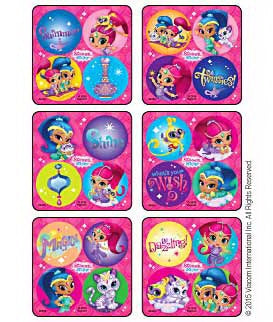 MiniBadges - 300 per Unit Shimmer and Shine Sticker - 2435