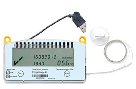 Tempure Scientific LLC Fridge-tag 2L Datalogging Freezer Thermometer Fridge-Tag 2L Fahrenheit / Celsius Removable External Probe Battery Operated - FT2L-ISOF