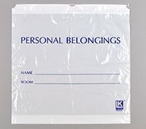 Elkay Plastics - Patient Belongings Bag 20 X 20 Inch LDPE Drawstring Closure White - PB20203DSW