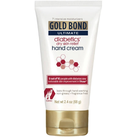 Chattem Gold Bond Ultimate Diabetics' Hand and Body Moisturizer 2.4 oz. Tube Unscented Cream - 4116705360