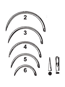 Cardinal Cincinnati Surgical Suture Needle 1/2 Circle Taper Point Needle Mayo Catgut Type Size 6 Needle - 98246
