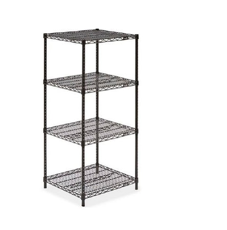 Uline Wire Shelving Unit 4 Shelves Powder Coated Carbon Steel - H-2426-54