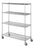 Alimed 4 Shelf Linen Cart 5 Inch, 4 Casters, Two Locking 500 lbs. Wire - 934887