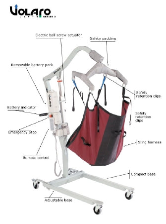 Smt Health Systems Volaro Series Full Body Patient Lift 400 lbs. Weight Capacity Battery Powered - VL210