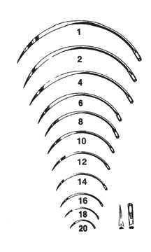 Cincinnati Surgical Cincinnati Surgical Suture Needle 3/8 Circle Cutting Edge Needle Cutting Edge Type Size 6 Needle - 08822-6